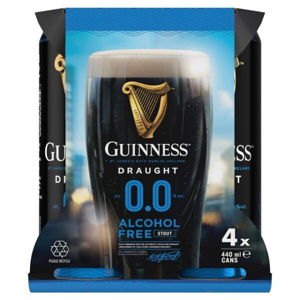 Guinness Draught Alcohol Free 4 x 440ml