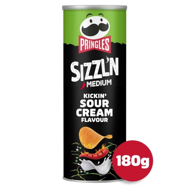 Pringles Sizzln Kicking Sour Cream 180g