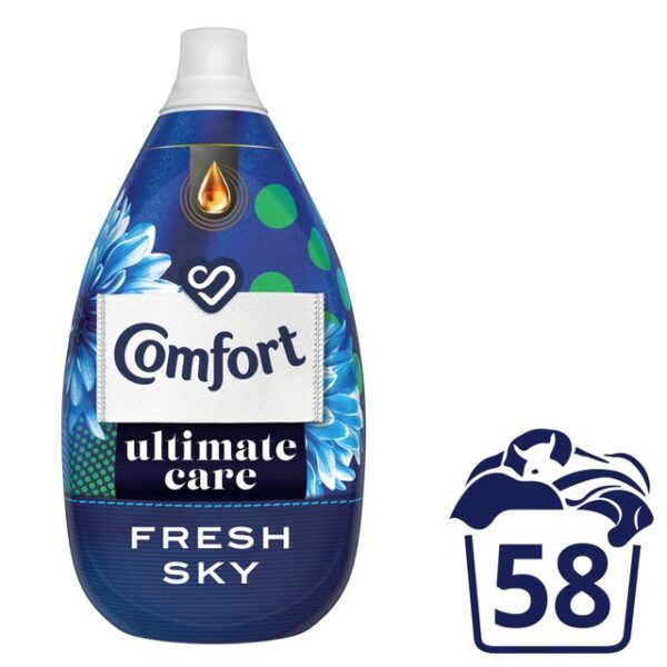 Comfort Ultimate Care Fresh Sky Fabric Conditioner 58 Washes 870ml