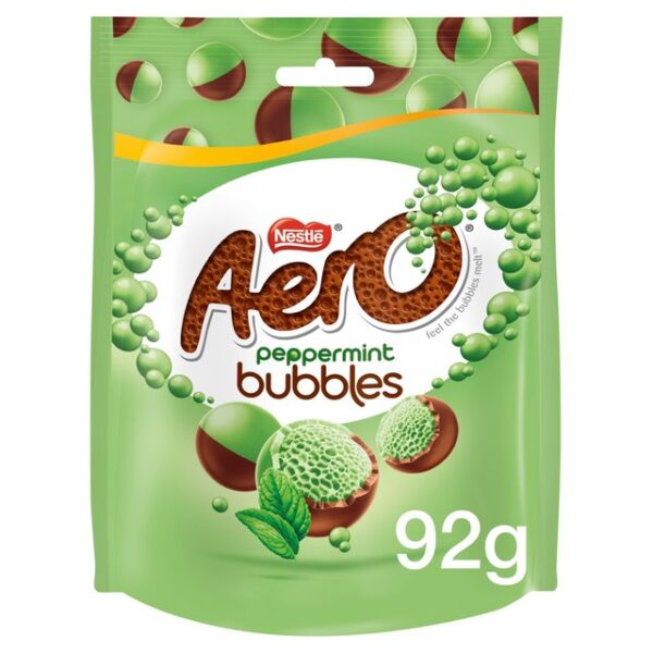 Aero Bubbles Peppermint Mint Chocolate Sharing Pouch 92g