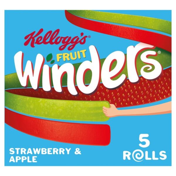 Kelloggs Fruit Winders Rolls Strawberry & Apple 17g 5 Pack