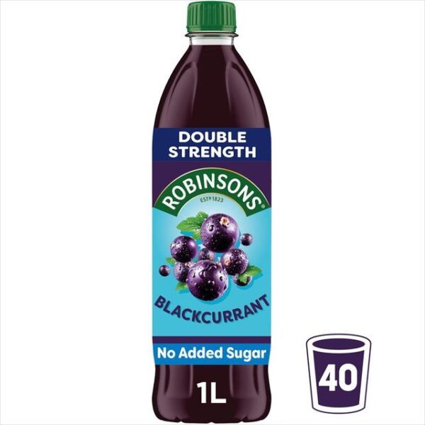 Robinsons Double Strength Blackcurrant Squash 1L