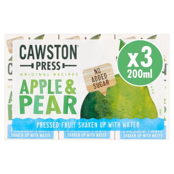 Cawston Press Apple  Pear Fruit Water 3 x 200ml