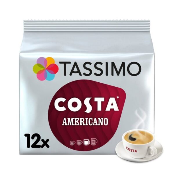 Tassimo Costa Americano Coffee Pods x12 108g