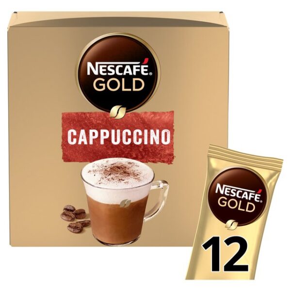 Nescafe Gold Cappuccino Instant Coffee 12 Sachets 186g