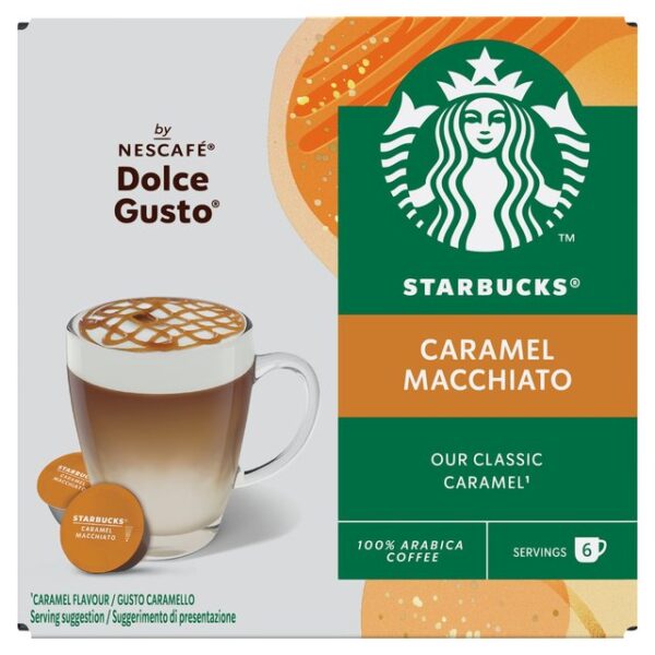 Starbucks Caramel Macchiato by Nescafe Dolce Gusto Coffee Pods x 12 127.8g