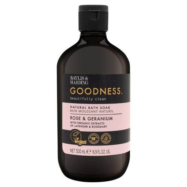 Baylis Harding Goodness Rose  Geranium Bath Soak 500ml