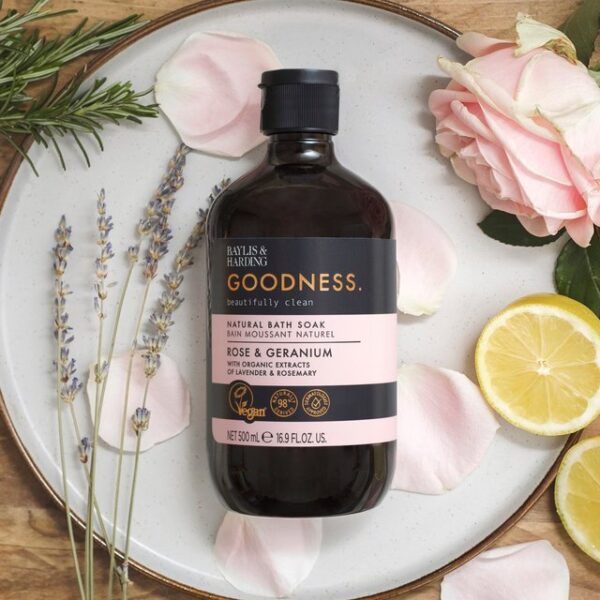 Baylis Harding Goodness Rose  Geranium Bath Soak 500ml