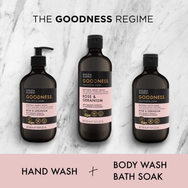 Baylis Harding Goodness Rose  Geranium Bath Soak 500ml