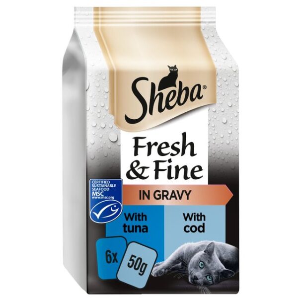 Sheba Fresh  Fine In Jelly With Salmon With Tuna 6 X 50g