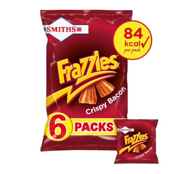 Smiths Frazzles Crispy Bacon Flavour 6 X 18g