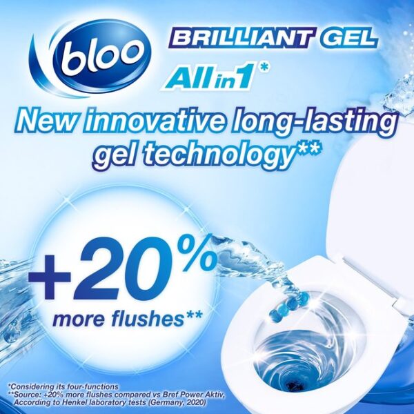 Bloo Brilliant Gel Arctic Ocean Toilet Rim Block 42g