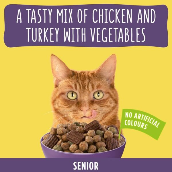 Go-Cat Senior 7+ Crunchy Tender Dry Cat Food Chicken & Veg 800g