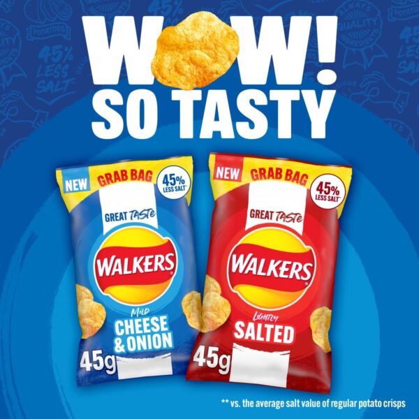 Walkers 45% Less Salt Salted Crisps 45g