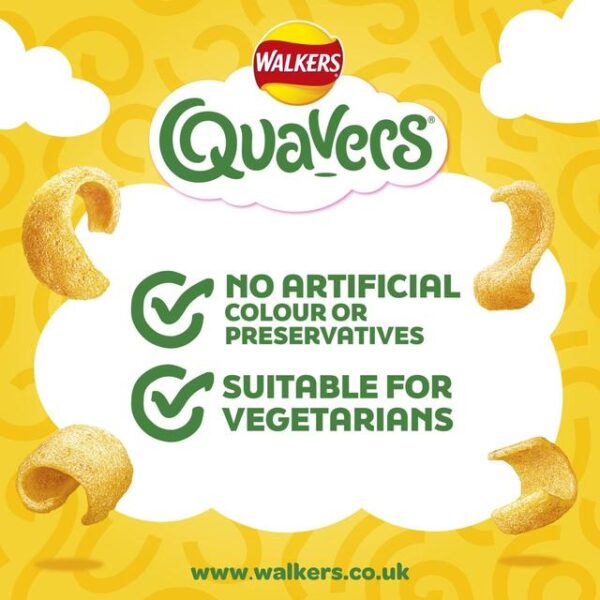 Walkers Quavers Cheese Multipack Snacks Crisps 6 x 16g