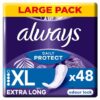 Always Dailies Panty Liners Long Plus Unscented 48pk