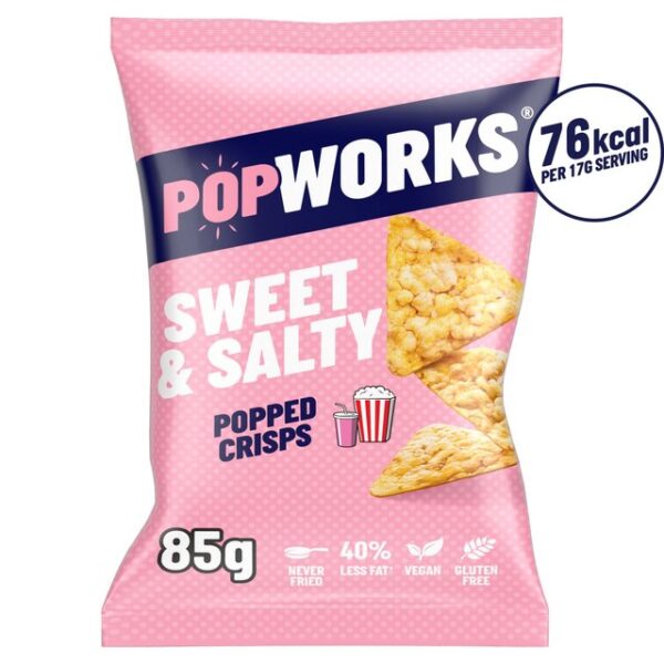 Popworks Sweet & Salty Popped Crisps 85g