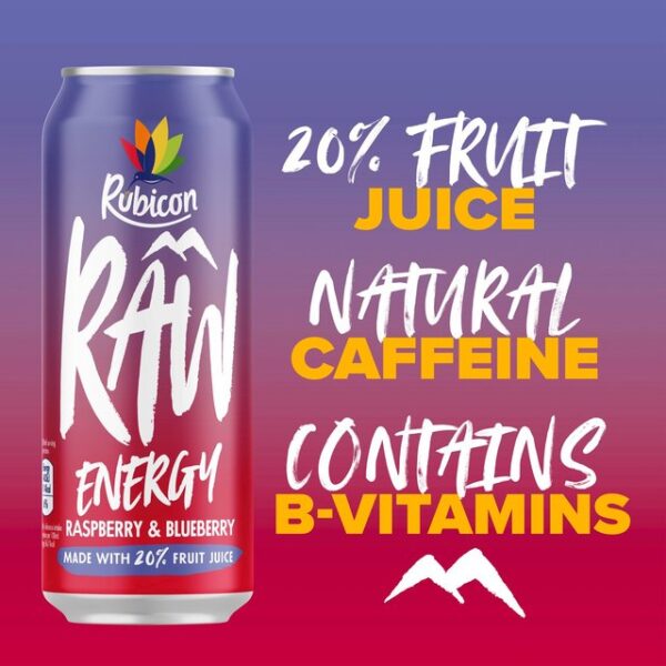 Rubicon Raw Energy Raspberry Blueberry 500ml