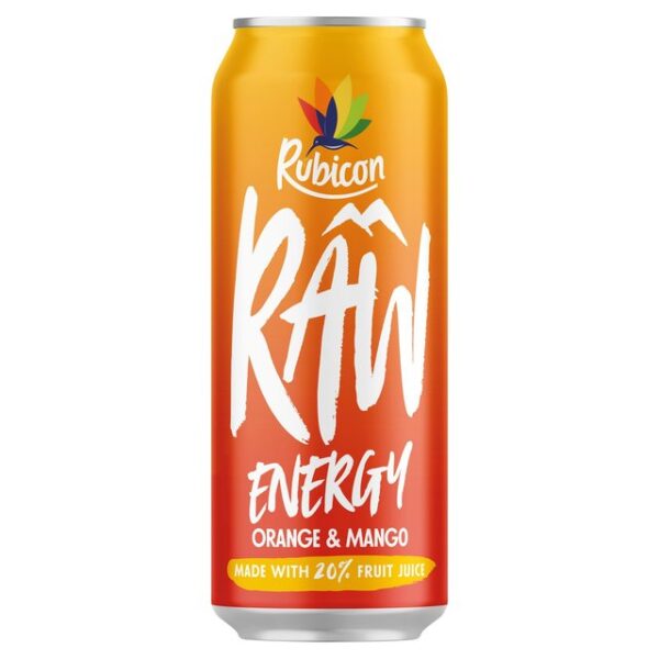 Rubicon Raw Energy Orange & Mango 500ml (Pmp) Pm ?1.29