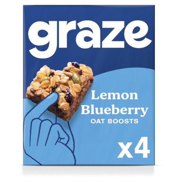 Graze Oat Boosts Lemon Blueberry 4 X 30g