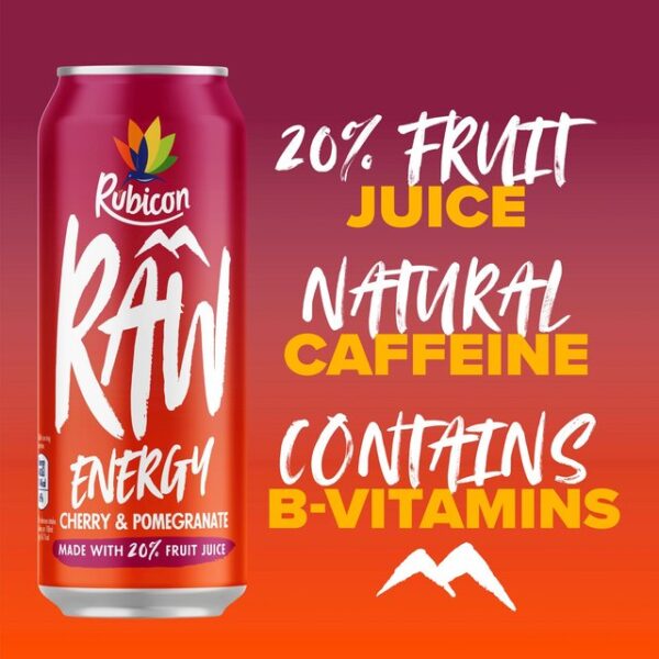 Rubicon Raw Energy Cherry & Pomegranate 500ml (Pmp) Pm ?1.29