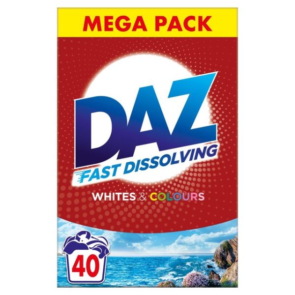 Daz Washing Powder For Whites & Colours 40 Washes 2400g