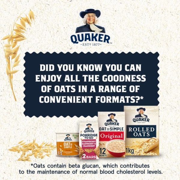 Quaker Oats Oat So Simple Heaps Of Fruit Banana & Strawberry 58g