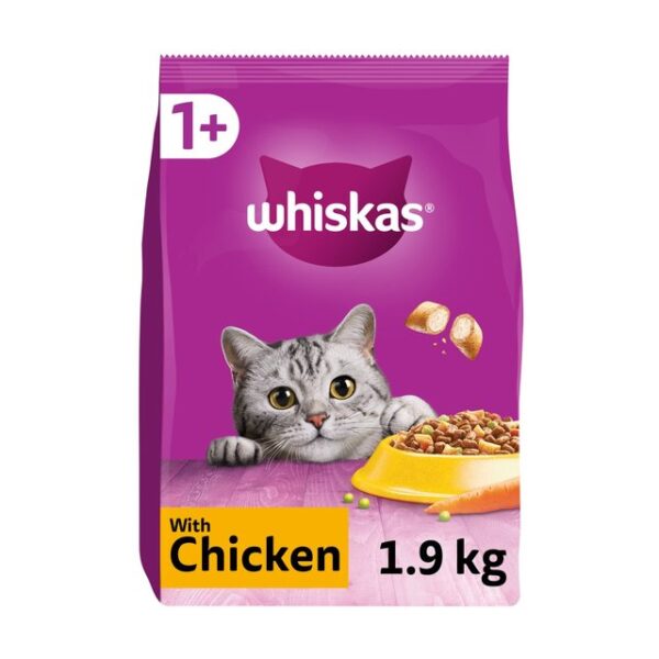 Whiskas 1+ Chicken Adult Dry Cat Food 1.9kg