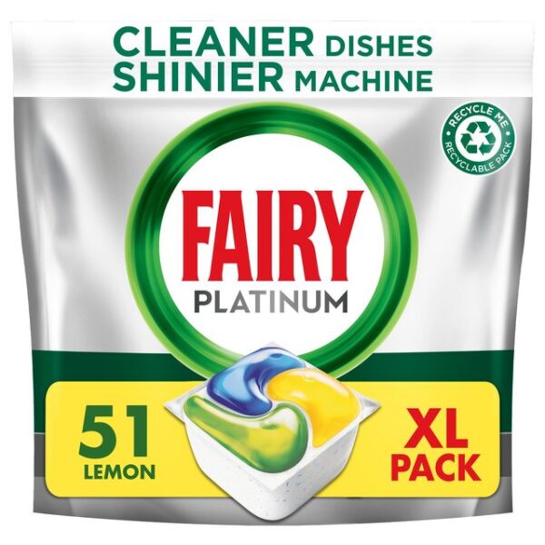 Fairy Platinum Dishwasher Tablets Lemon 51 per pack