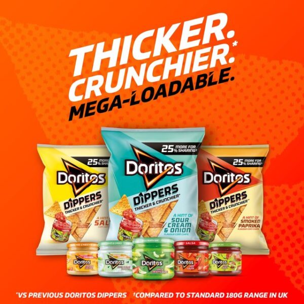 Doritos Dippers Hint Of Paprika Sharing Tortilla Chips Crisps 230g