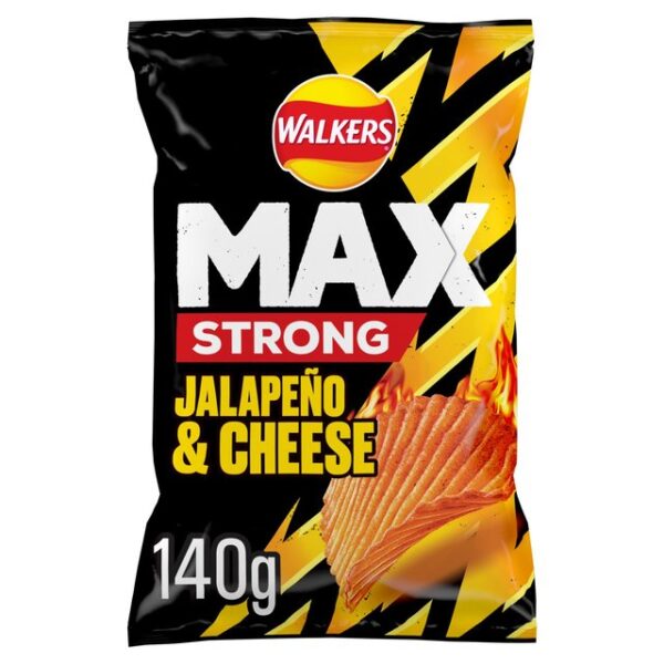 Walkers Max Strong Jalapeno Cheese Sharing Crisps 140g