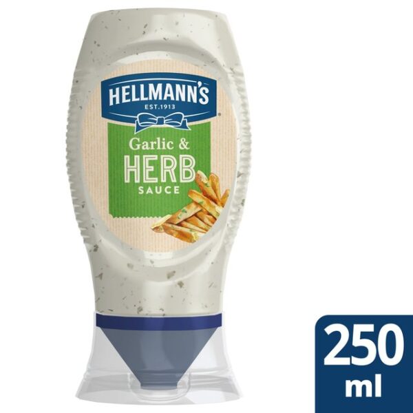 Hellmanns Salad Dressings Garlic 250ml