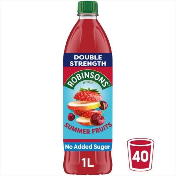 Robinsons No Added Sugar Double Strength Summer Fruits 1L