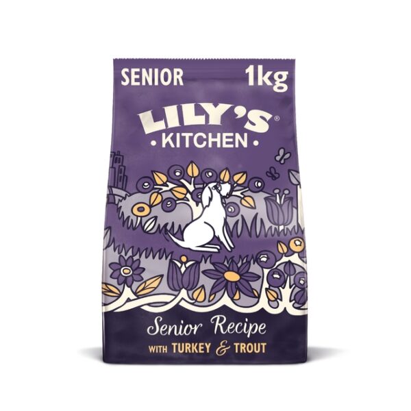 Lily's Kitchen Turkey & Trout Senior Recipe Complete Dry Dog Food 1kg