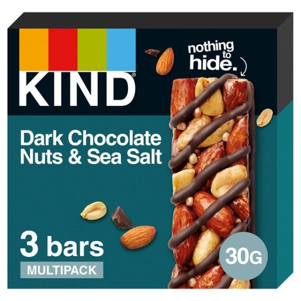 KIND Dark Chocolate Nuts & Sea Salt Snack Bars Multipack 3 x 30g