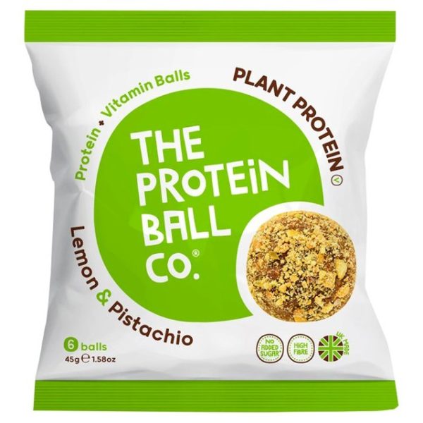 The Protein Ball Co. Lemon & Pistachio 6 Balls 45g