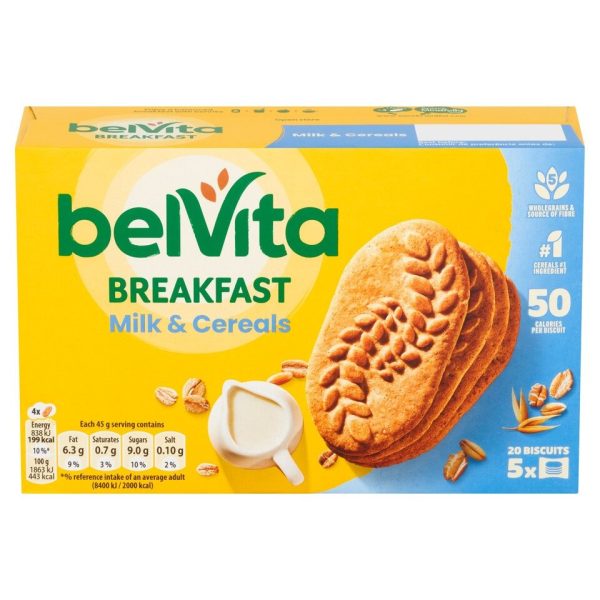 BelVita Breakfast Biscuits Milk & Cereals 5 Pack 225G