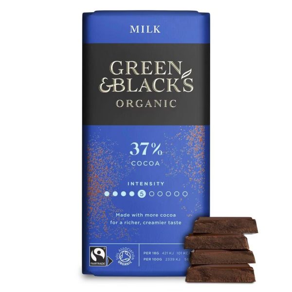 Green & Blacks Organic Milk Chocolate 37% Cocoa 90g