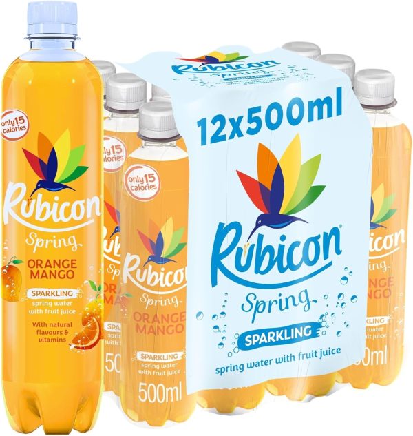 Rubicon Spring Orange Mango Sparkling Flavoured Water 500ml