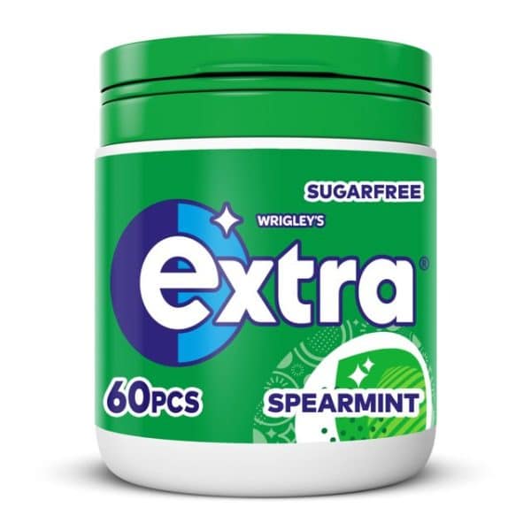 Extra Spearmint Sugarfree Chewing Gum Bottle 60 Pieces 60 per pack