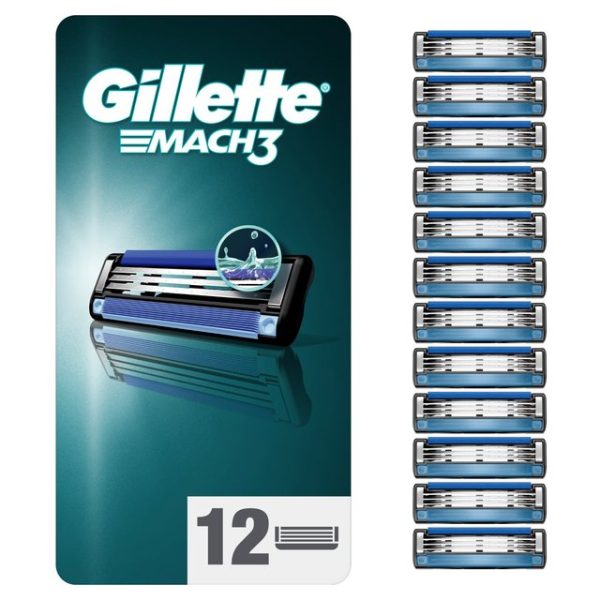 Gillette Mach 3 Razor Blades 12 Pack