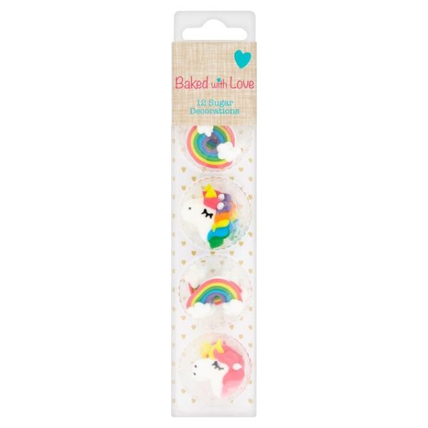 Baked with Love Unicorn & Rainbow Sugar Decorations 10g