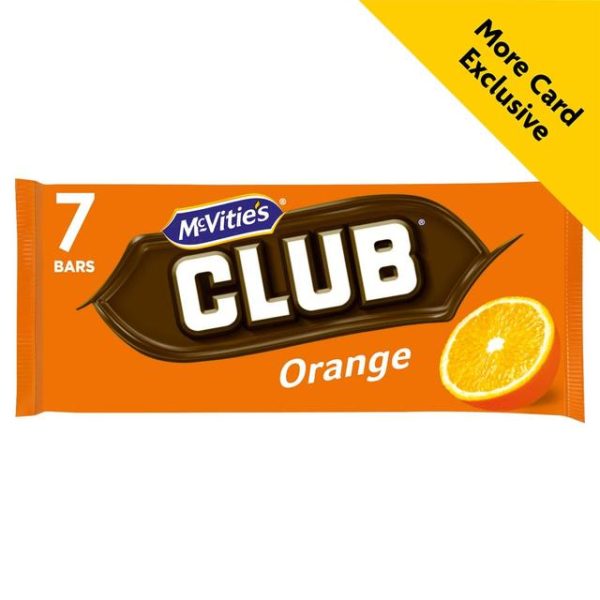 Mcvitie's Club Orange Chocolate 7 Bars 161g