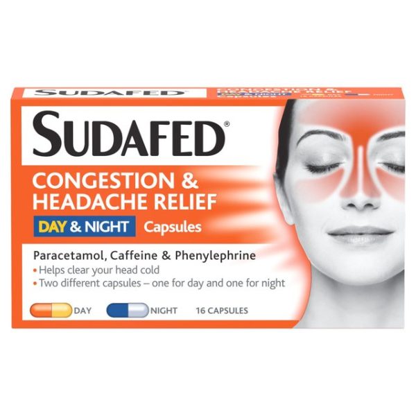 Sudafed Headcold Day & Night 16 per pack