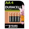 Duracell Rechargeable AA 1300mAh Batteries 4 per pack