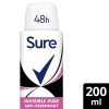 Sure Women Antiperspirant Deodorant Invisible Pure Aerosol 200ml