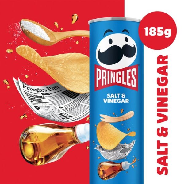 Pringles Salt & Vinegar Sharing Crisps 185g