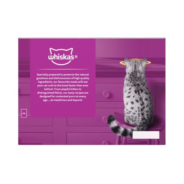 Whiskas 1+ Poultry Feasts Adult Wet Cat Food Pouches in Gravy 12 x 85g