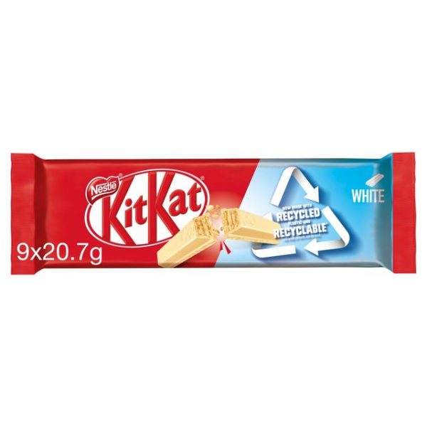 Kit Kat 2 Finger White Chocolate Biscuit Bar Multipack 9 x 20.7g