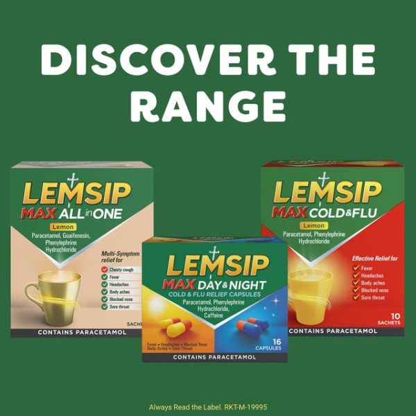 Lemsip Max Cold & Flu Lemon Powder for Oral Solution 10 Sachets 10 per pack